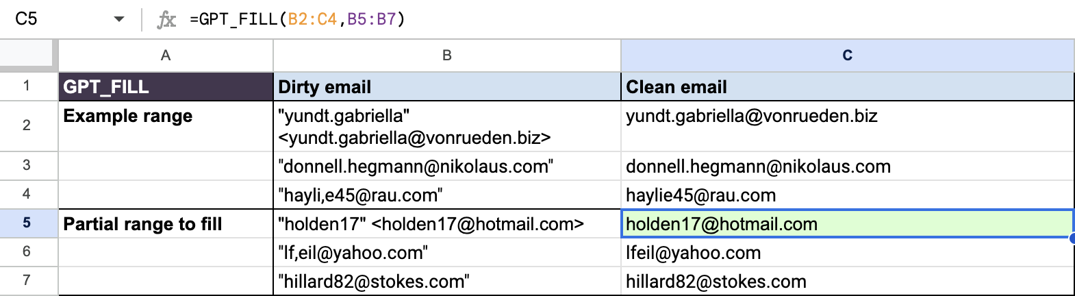 Clean up email addresses from unwanted symbols like <> or ''